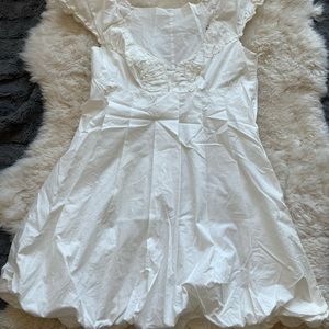Armani Exchange White 100% Cotton Dress